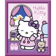 Раскраска по номерам "Hello Kitty В спальне" Картина, рамка, кисточка, 6 красок инфо 10785a.