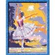 Раскраска по номерам "Балерина", с блестками красок, блестки, кисть, клей, рамка инфо 2451j.