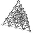 Магнитный конструктор "Aero Cube Пирамида", 155 элементов Состав 120 цилиндров-магнитов, 35 шариков инфо 12542a.