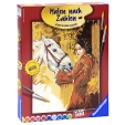 Набор для раскрашивания акриловыми красками "Девушка с лошадью" лак, кисточка, подставка для красок инфо 12904a.