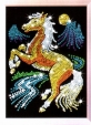 Мозаика из блесток "Золотая лошадка" булавки, цветные блестки, булавки, инструкция инфо 12943a.