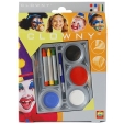 Краски для карнавалов и клоунад "Clowny" Петрушка краски, 3 восковых мелка, кисточка инфо 13284a.