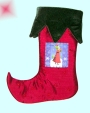 Новогодний подвесной носок для подарков Гранатовый, 44 см Праздничный аксессуар , Текстиль Возраст: от 3 лет RUSS; Великобритания 2007 г ; Артикул: 32649; Упаковка: Пакет инфо 13336a.