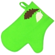 Рукавица для бани и сауны "Банный лист", цвет: зеленый Производитель: Россия Артикул: Б 4715 инфо 11049c.