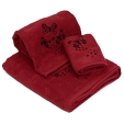 Комплект махровых полотенец "Venus", цвет: красный, 3 шт ткани, яркостью расцветок, оригинальностью дизайнов инфо 10641f.
