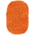 Коврик овальный "Bright", цвет: оранжевый, 45 см х 75 см высокое качество и современный дизайн инфо 11996f.
