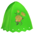 Шапка для бани и сауны "Роза", цвет: зеленый см Производитель: Россия Артикул: Б4709 инфо 12482f.
